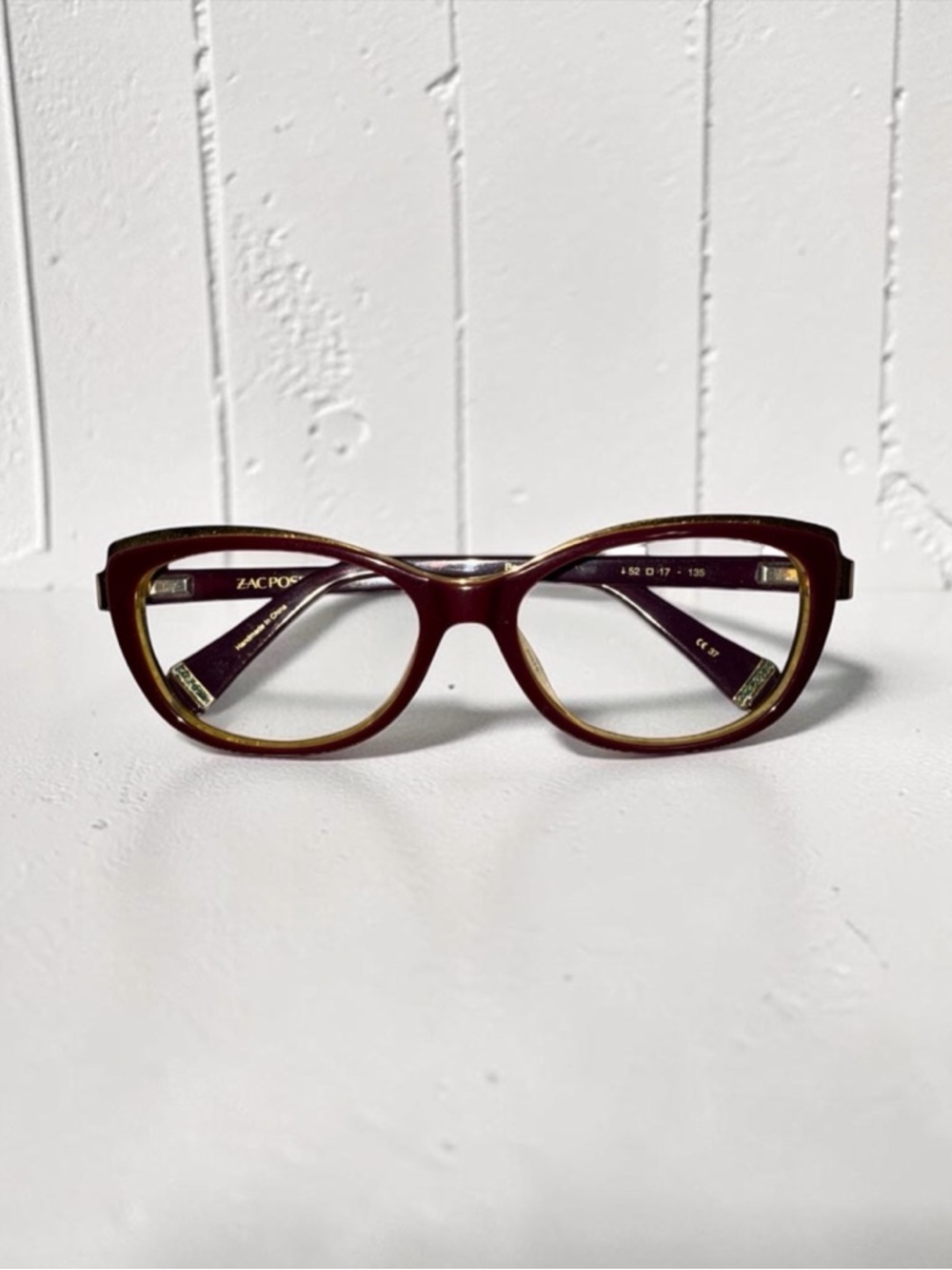 Zac Posen Deep Burgundy Cat-Eye Glasses